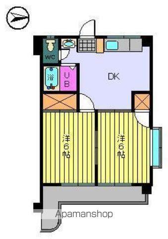 M&PⅢ(2DK/5階)の間取り写真