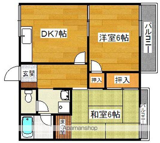 アーバンハイツⅡ(2DK/2階)の間取り写真