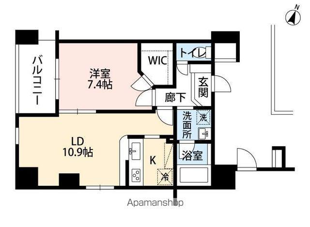 クレール中野(1LDK/6階)の間取り写真