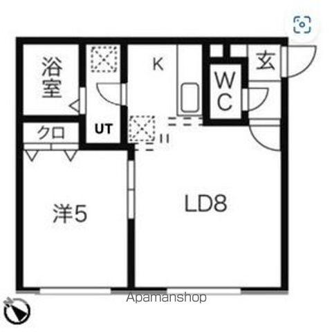 コムズ白石II(1LDK/1階)の間取り写真