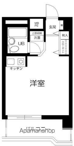 シャルマン中野坂上(ワンルーム/2階)の間取り写真