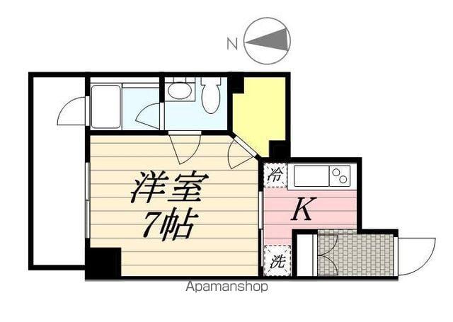 レディアス調布国領(1K/4階)の間取り写真