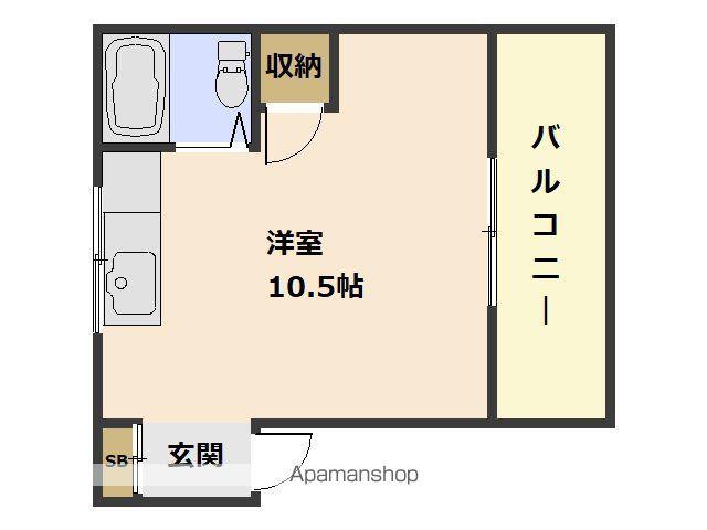 アーベルパートⅡ(ワンルーム/3階)の間取り写真