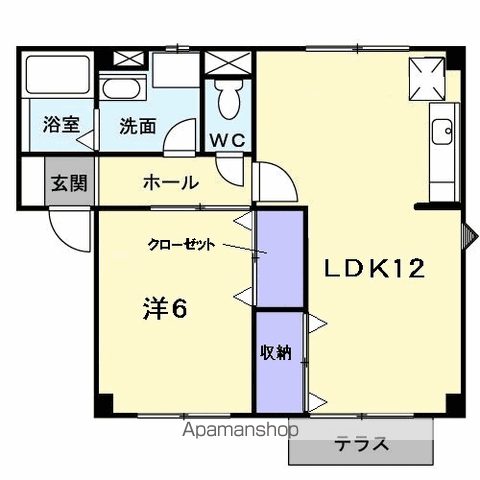 メゾン光峰A棟(1LDK/1階)の間取り写真
