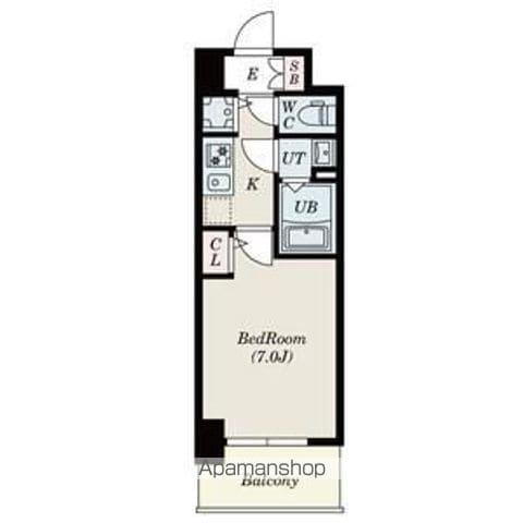 ALIVIS堺浜寺(1K/7階)の間取り写真