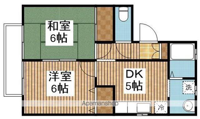 近江ロイヤルハイツC棟(2K/2階)の間取り写真