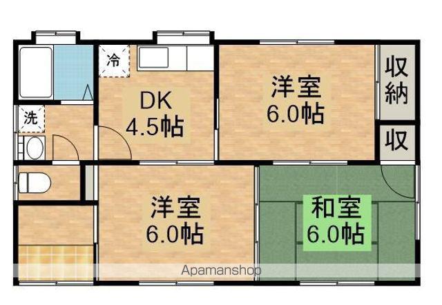 鹿児島県鹿屋市 1階建 築34年(3DK)の間取り写真