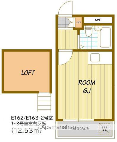ミカサ富士見第一(ワンルーム/2階)の間取り写真