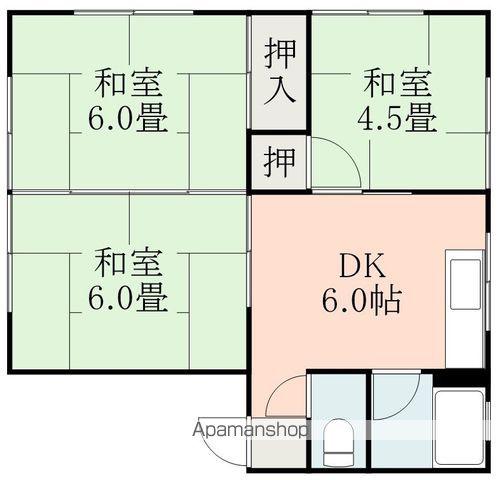 ホワイトレジデンス(3DK/2階)の間取り写真