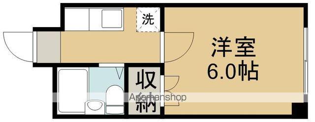 ロフティ銀杏町(1K/2階)の間取り写真