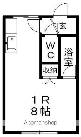 シティアイ(ワンルーム/1階)の間取り写真