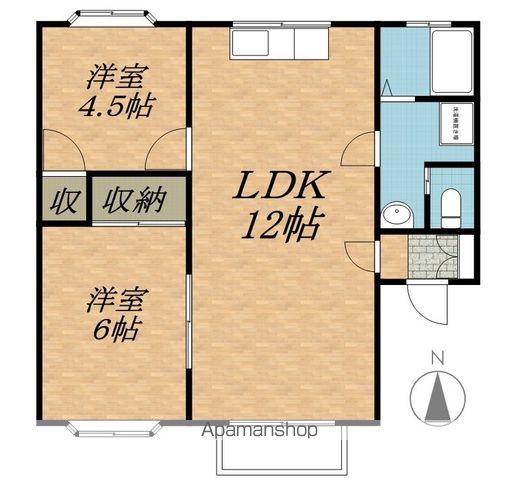 コーポ辻ヶ花(2LDK/2階)の間取り写真