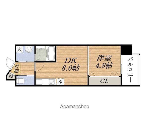 ル・レーヴESAKA(1LDK/9階)の間取り写真