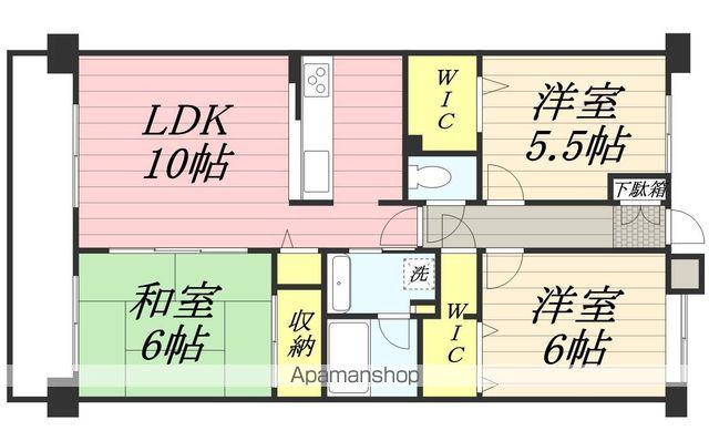 INSURANCE BLDG Ⅷ(3LDK/2階)の間取り写真
