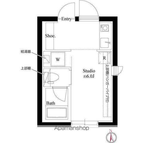 ラウム神楽坂(ワンルーム/3階)の間取り写真