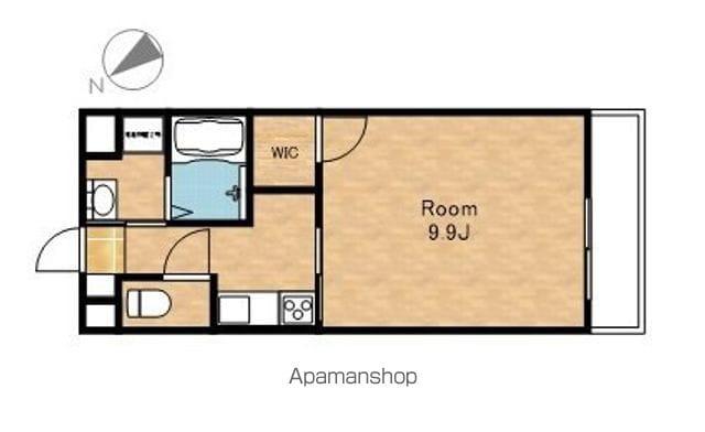 グランディスパインⅡ(1K/2階)の間取り写真