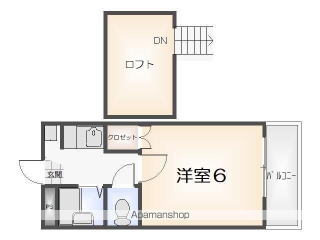 ルミエール庄町(1K/2階)の間取り写真