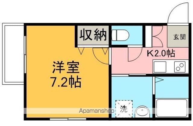 シャインファーストⅡ(1K/2階)の間取り写真