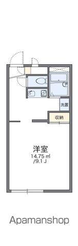 レオパレス赤砂(1K/1階)の間取り写真