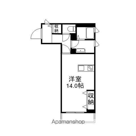 サンハウジング(ワンルーム/3階)の間取り写真