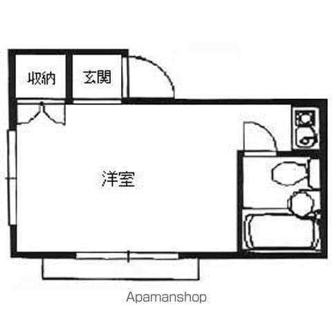 ベイクレスト(ワンルーム/1階)の間取り写真