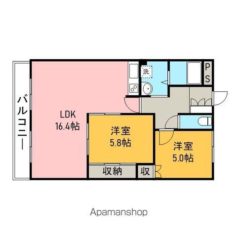 ピボットマンション池下(2LDK/4階)の間取り写真