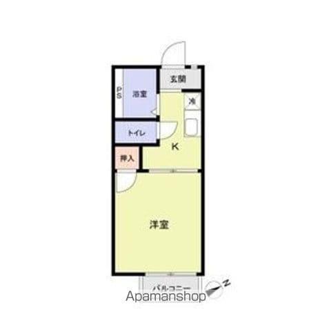 グランドール佐久間(1K/1階)の間取り写真