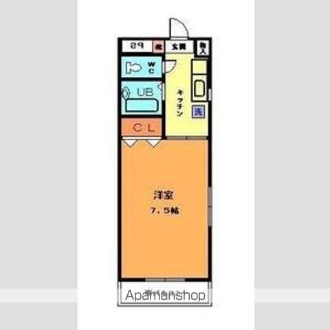 キャッスル石手(1K/3階)の間取り写真