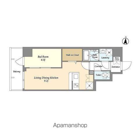 グランエール森下ウエスト(1LDK/4階)の間取り写真