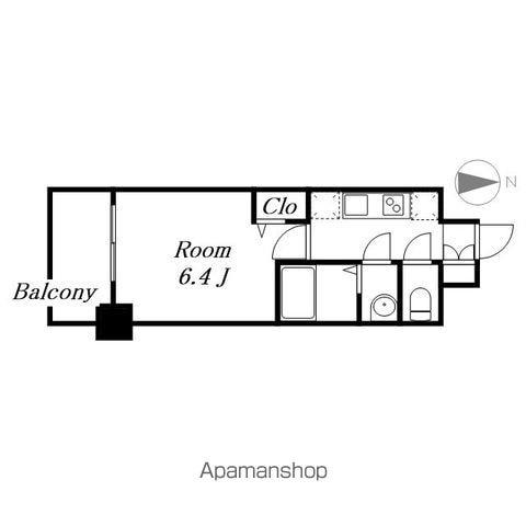 プレサンス名古屋菊井セルカ(1K/8階)の間取り写真