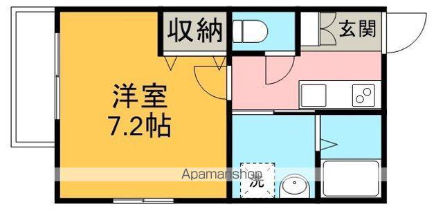 シャインファーストⅡ(1K/1階)の間取り写真