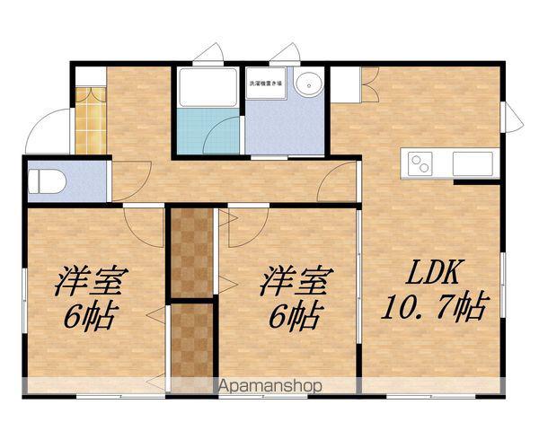 飯田線 七久保駅 徒歩12分 1階建 築19年(2LDK)の間取り写真