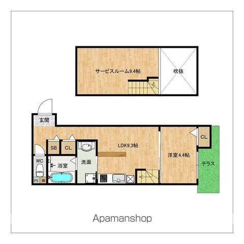 DREAMSTAGE博多南ANGELO(1SLDK/1階)の間取り写真