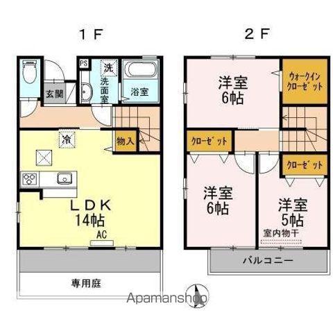 メルベーユ　Ｄ棟(3LDK)の間取り写真