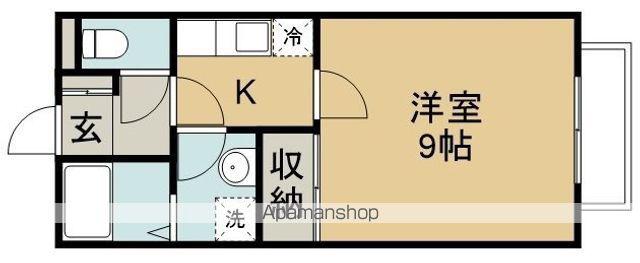 パストラーレ(1K/1階)の間取り写真