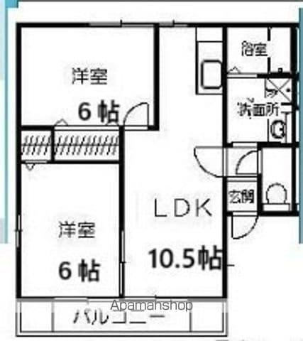 MSプレイス1(2LDK/2階)の間取り写真