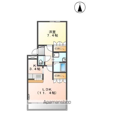 フローラルコート大高(1LDK/2階)の間取り写真