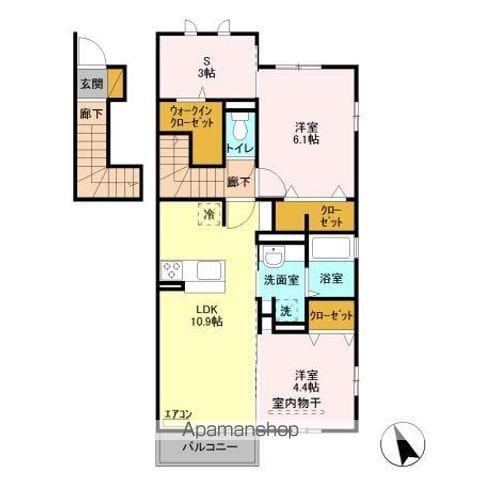 ブリアール Ⅰ(2SLDK/2階)の間取り写真