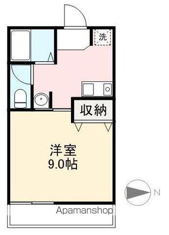 コンフォートA(1K/2階)の間取り写真