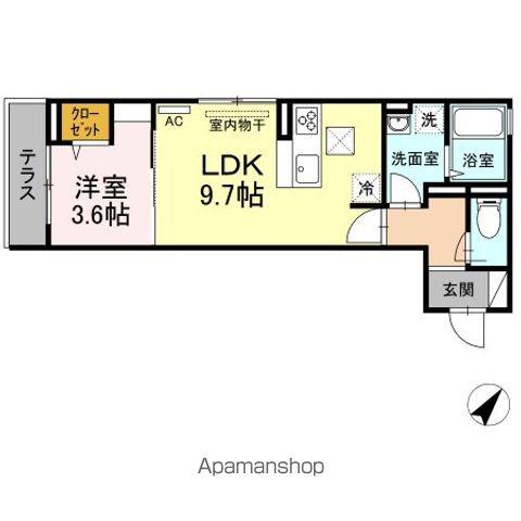 ラ・カーサ・セレーナ(1LDK/1階)の間取り写真