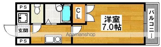 コスモコート大南(1K/2階)の間取り写真