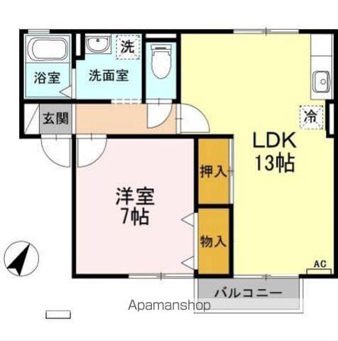 ベル・エポックA(1LDK/1階)の間取り写真