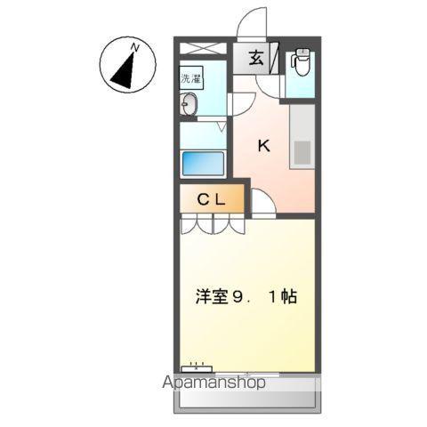 プランドール・ソフィア(1K/1階)の間取り写真