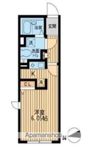 BRANCHE鷺ノ宮(ワンルーム/1階)の間取り写真