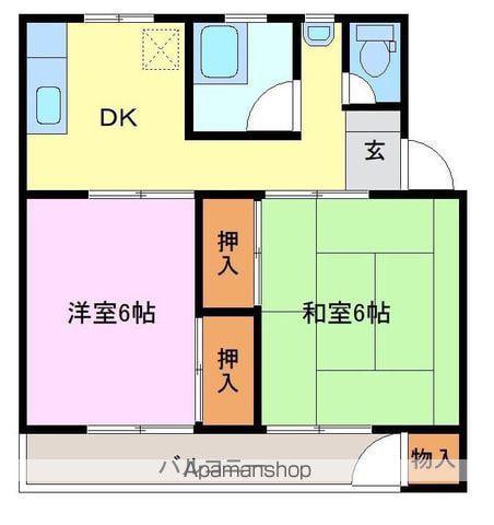 トキワ荘11(2DK/2階)の間取り写真