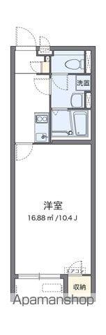 クレイノステラ 庭瀬(1K/2階)の間取り写真