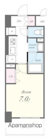 カサ・フェリーチェ(1K/2階)の間取り写真