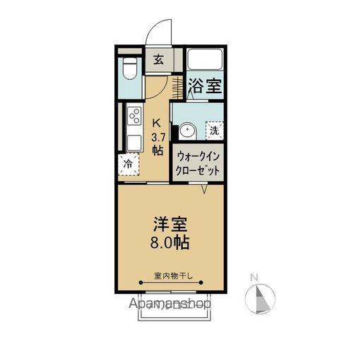 バルーンフラワーシティー C(1K/2階)の間取り写真