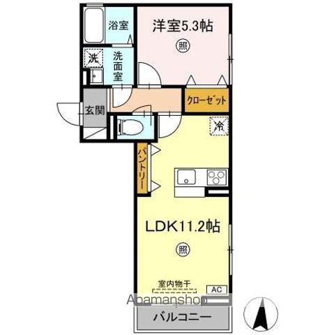 D-ROOM KUBOTAⅡ(1LDK/3階)の間取り写真