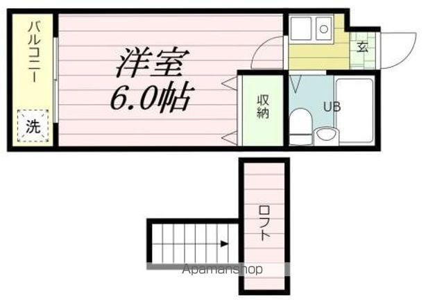 ジュネパレス新松戸第11(1K/2階)の間取り写真